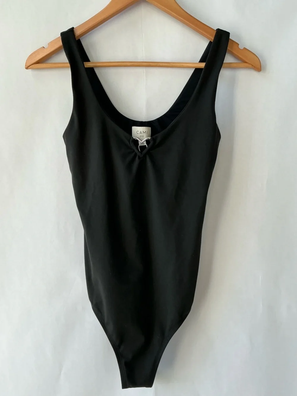 Cami NYC Camilla Tayma Heart Ring Feminine Y2K Bodysuit Black Size Small NWT! - Picture 3 of 12